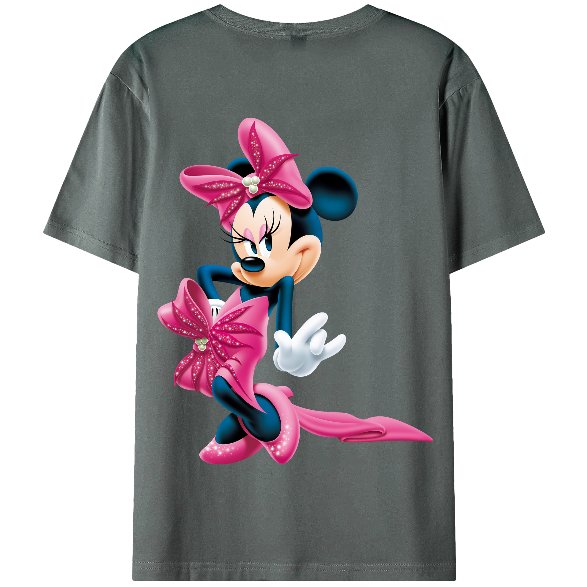 （画像用） ミッキーマウス Mickey Mouse 綿100％半袖Tシャツ（背面プリント）